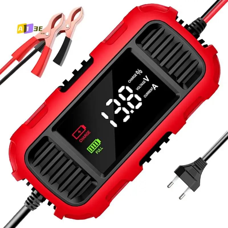 A03E-12V 2A Car Charger Digital Display Smart Battery Charging Tool Car Hold Charger SPINA EU