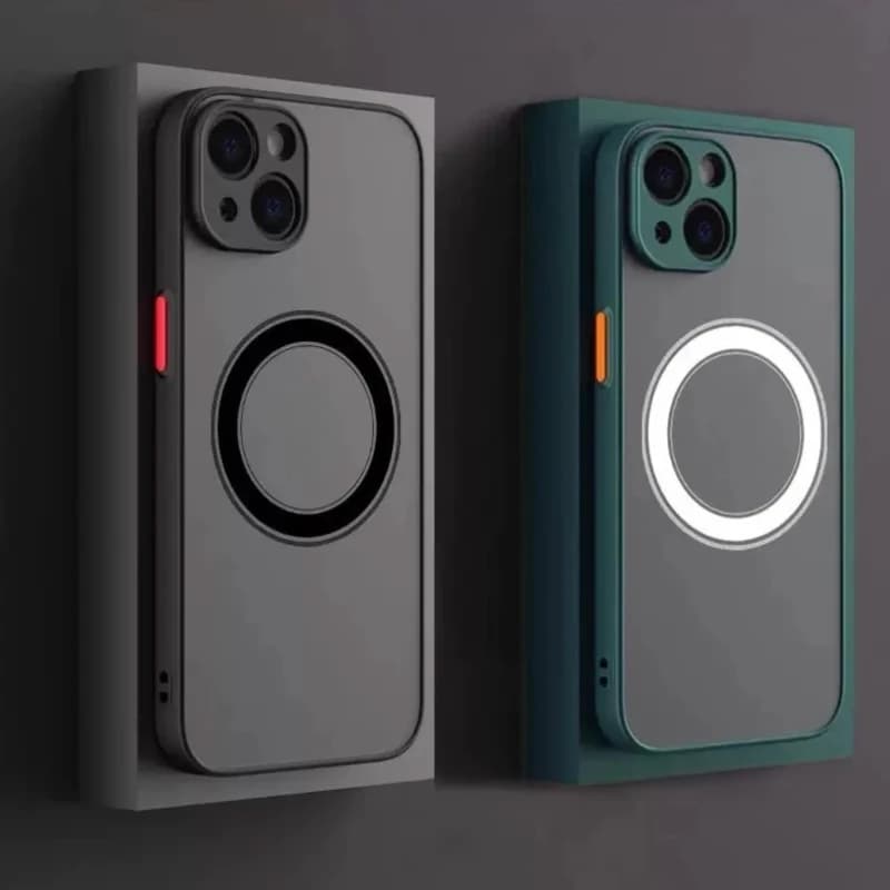 For Magsafe Case Clear Matte Magnetic Phone Back Cover For iPhone 18 17 16 15 14 13 12 Pro Max Mini 17E 16E Casing Shockproof