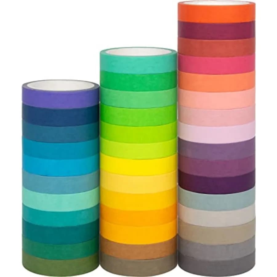 AOAPMN 40 Rolls Washi Tape Set, Decorative Masking DIY Tapes for and Gifts Warpping Mix