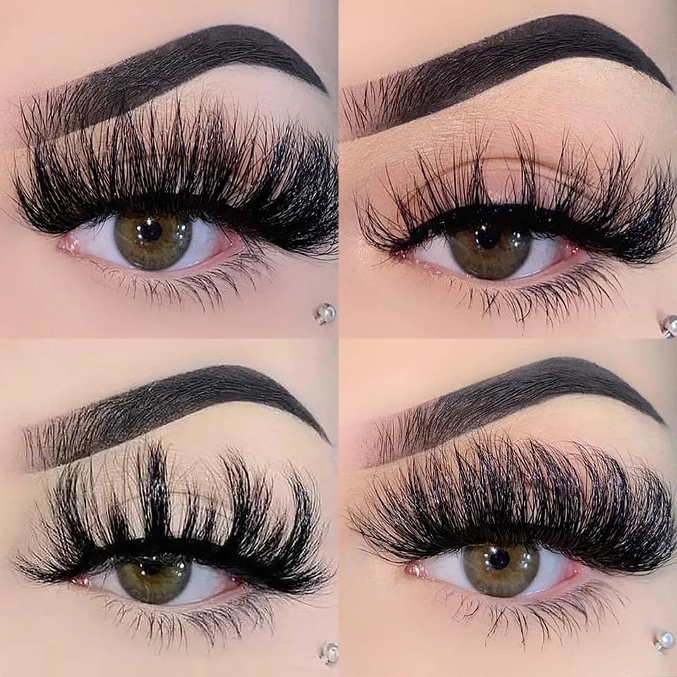 25mm Facial Eyelash Wholesale 30/50 pairs Soft and disorderly mink eyelashes Make-up Eyelashes of natural appearance