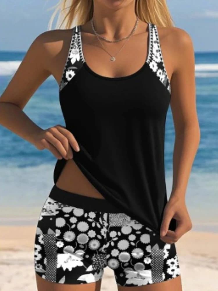 Coulisse Tankini Nuovo Plus Size Costume da bagno Donna Costumi da bagno grandi Bagnanti femminili Costume da bagno Beachwear Bikini 2026 Mujer