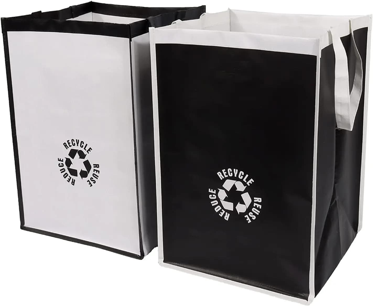 Recycle Waste Bag for Kitchen Home Trash Sorting Bins Base Plate Waterproof Baskets Polypropylene 2 Set