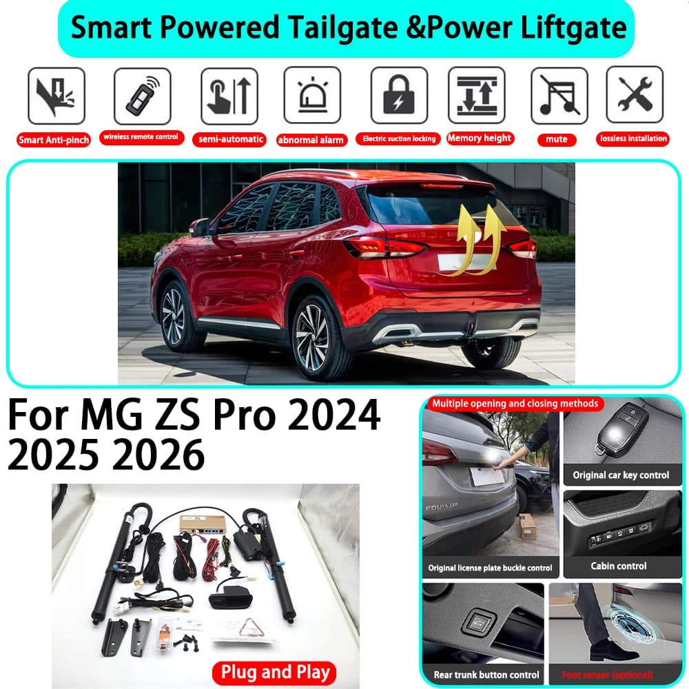 Kit Portellone Elettrico Automatico Intelligente OEM per MG ZS Pro 2024 2025 2026, Chiusura con Chiave, Plug and Play