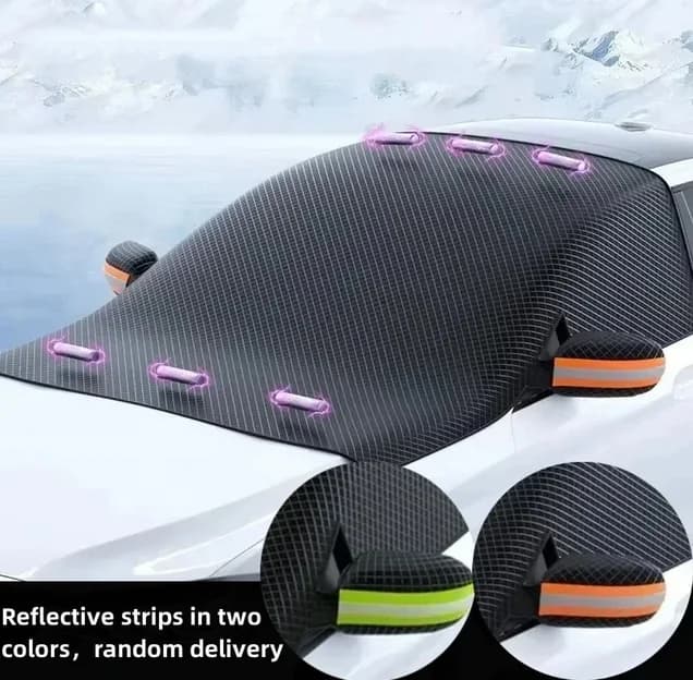 Parabrezza universale Parasole Pieghevole Parasole riflettente Parabrezza per auto Copertura da neve con magneti Protezione antigelo in tessuto Oxford