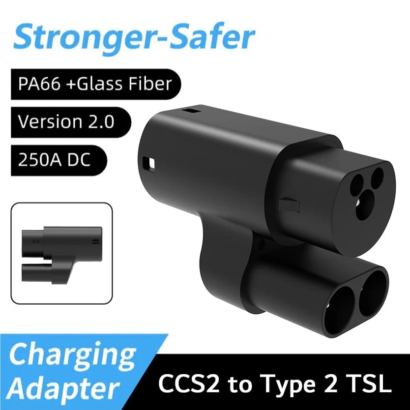 CCS2 to Type 2 Tesla EV Charger Adapter CCS Combo 2 EV Charging Convertor for Model S/X Electric Vehicle Charging