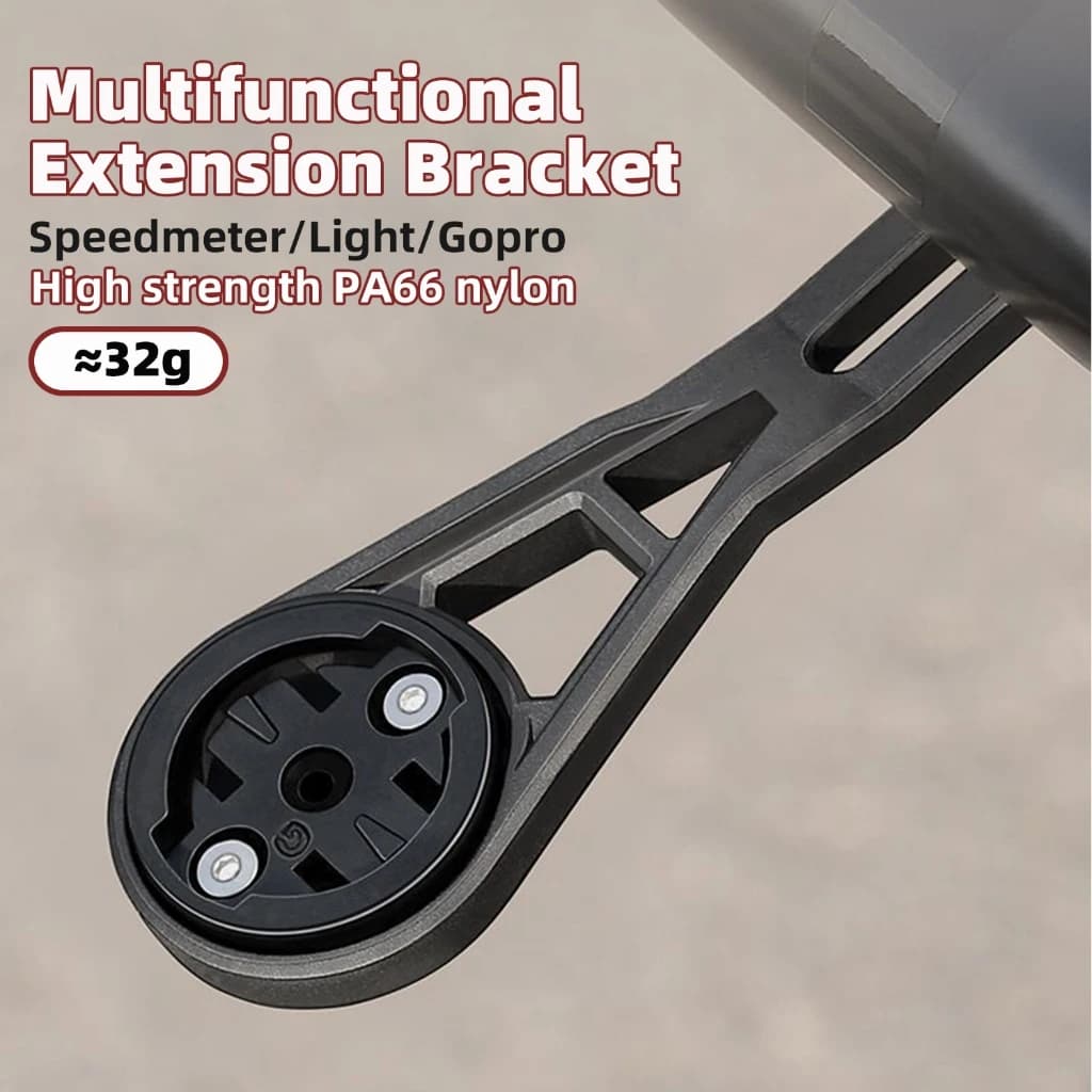 Supporto per tachimetro per bici in nylon ad alta resistenza Staffa per luce integrata per bicicletta da strada multifunzionale Supporto per Gopro MTB ultraleggero