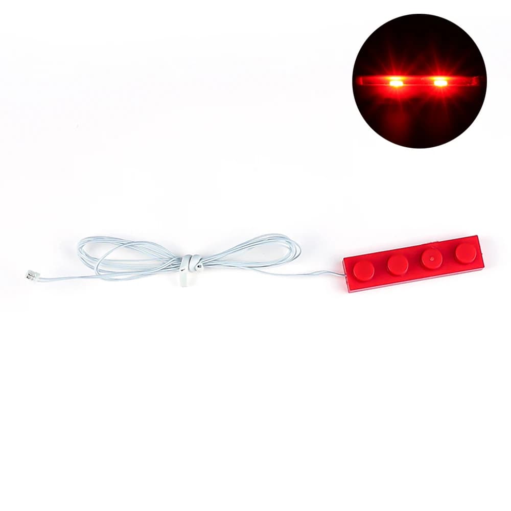EASYLITE 10pcs Strip Lights With Bricks LED Light Kit 15cm Terminal Line MINI Port DIY Toy Set Compatible Building Block Model