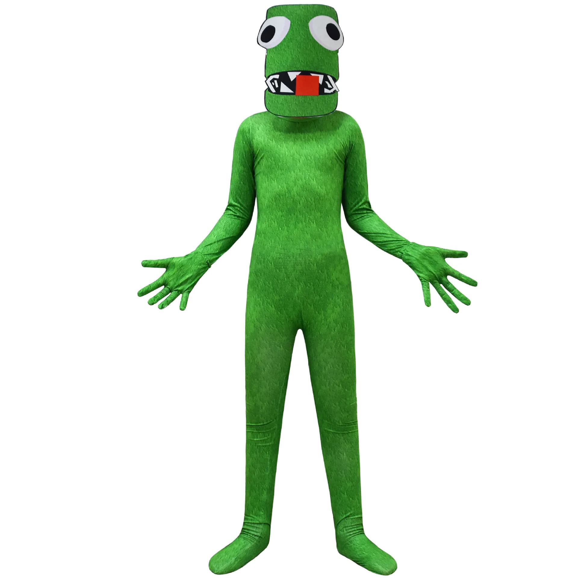 Anime Game Rainbow Friend Costume Cosplay Green Monster tute bambini Boy Girl Kawaii Halloween Birthday Party Suit