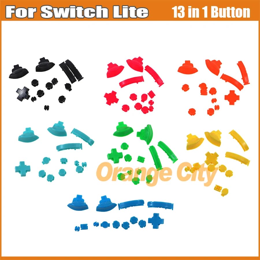1Set 13 in 1 Set completo di pulsanti Kit per Switch Lite ABXY Pulsante D Pad LR ZL ZR Pulsante di attivazione per Nintend Switch Lite Sostituzione