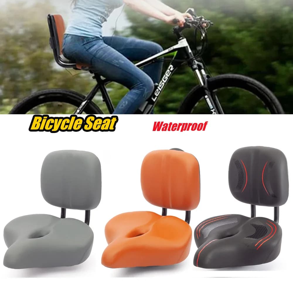 Cuscino per sedile triciclo con schienale, sella grande e confortevole per bici elettrica, bicicletta fitness, sedile ergonomico largo e imbottito