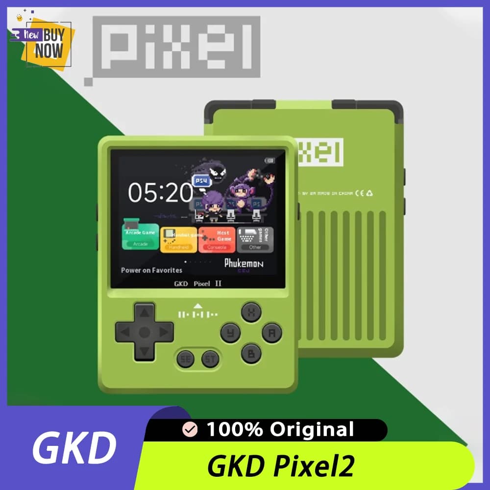 Console di Gioco Portatile GKD Pixel2, Console Retro con Schermo IPS da 2,4" 640x480, Corpo in Metallo CNC, Regalo di Compleanno per Uomo