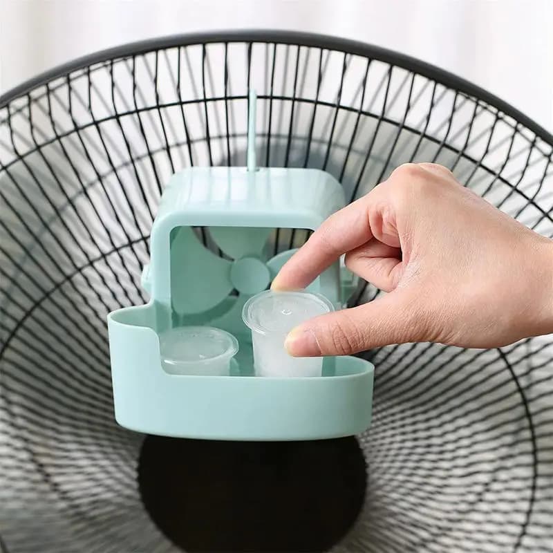 Ventilatore Elettrico Portatile con Scatola di Raffreddamento, Ventilatore Sospeso con 4 Bicchieri, Accessori per Refrigerazione