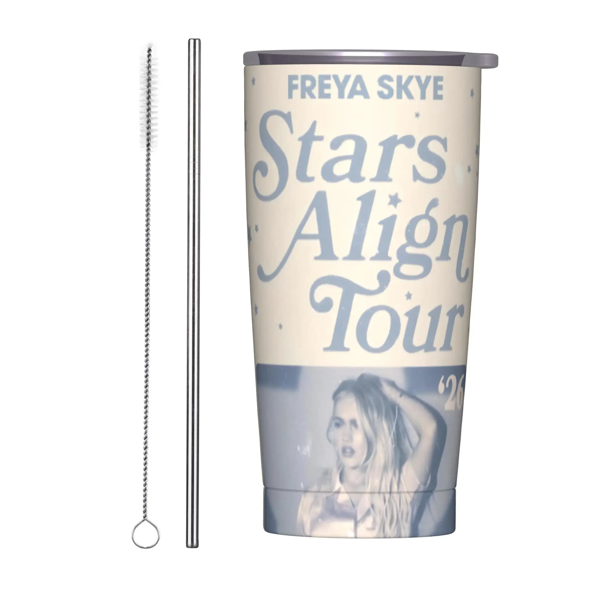 Freya Skye Stars Align Tour 2026 Tumbler Vacuum Insulated Thermal Cup Stainless Steel Double Wall Mugs Water Bottle 20oz