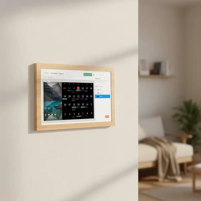 Cornice Digitale Wi-Fi in Legno Massello da 15,6 Pollici 1080p con Touch Screen Android, Riproduzione di Foto, Musica Mp3 Mp4, Orologio, Video AVI, Certificata ROHS