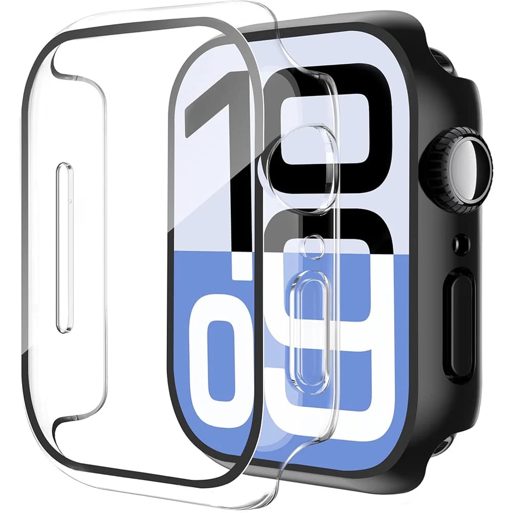 Custodia trasparente nera per Apple Watch Series 11 10 9 8 Ultra 3 SE 2 49MM 46MM 42MM 45MM 41MM Accessori protezione schermo
