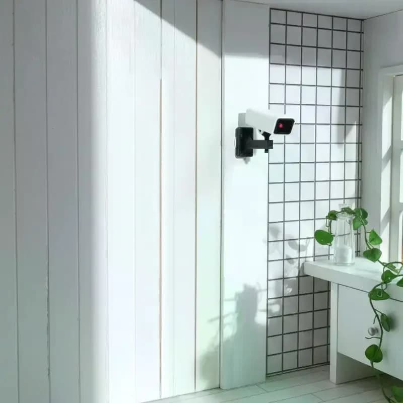 1/2 Pezzi Mini Telecamera di Sicurezza in Miniatura per Casa delle Bambole 1/12, Replica per Decorazione Micro Scenari, Ornamento per Layout di Snack e Giochi in Miniatura