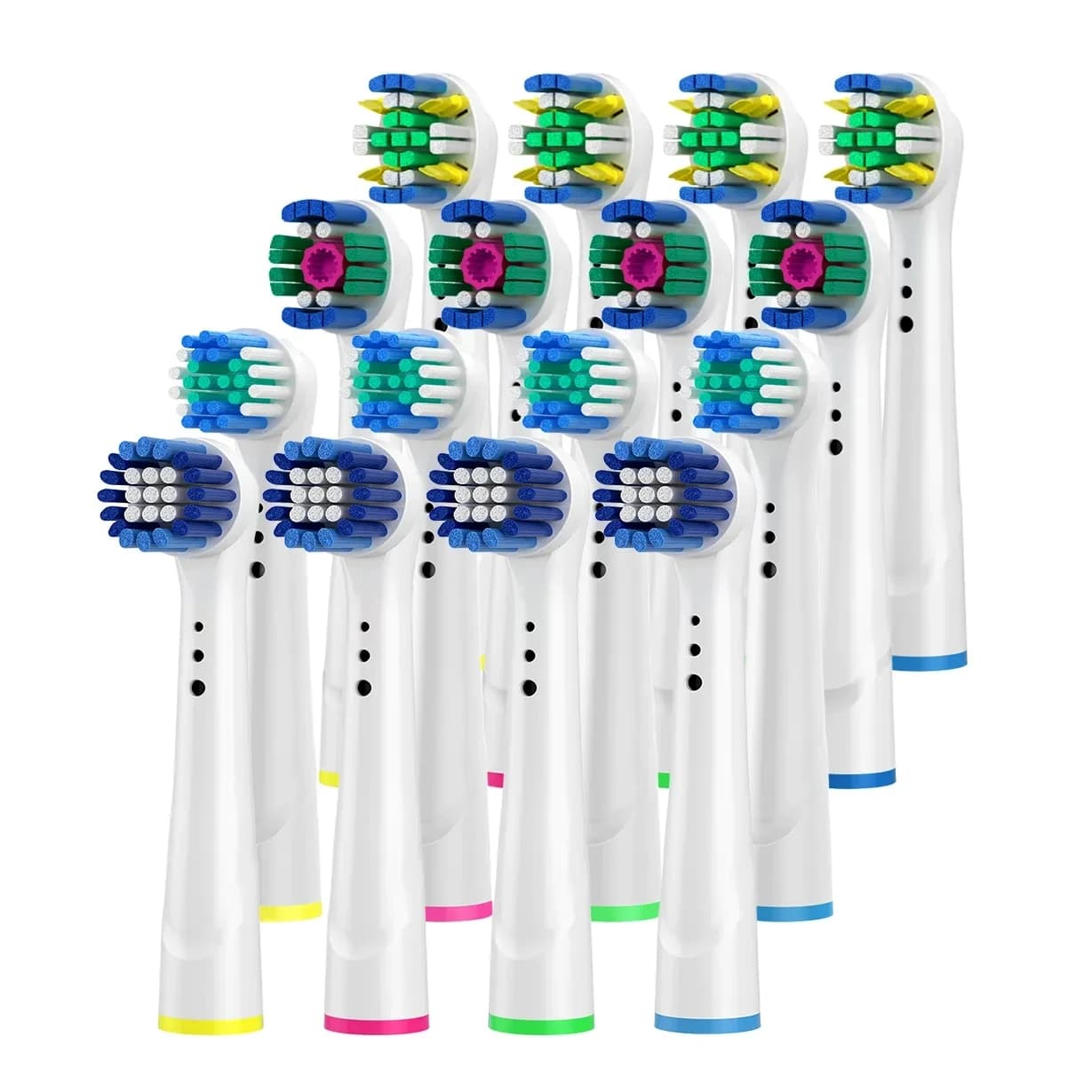 16 testine di ricambio per spazzolino elettrico orale-B Fit Advance Power/Pro Health/Triumph/3D Excel/Vitality Precision Clean