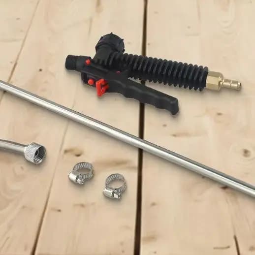 Lancia irroratrice ad alta pressione da 29 pollici con tubo in acciaio inossidabile e attacco in ottone per giardino e autolavaggio, compatibile con la maggior parte dei tubi da 3/8 di pollice