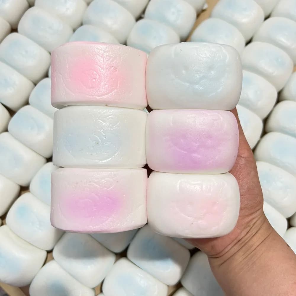 Squishy a forma di panino al vapore simulato, giocattolo antistress a lenta risalita, sensoriale per ansia, ADHD, autismo, regalo per bambini e adulti