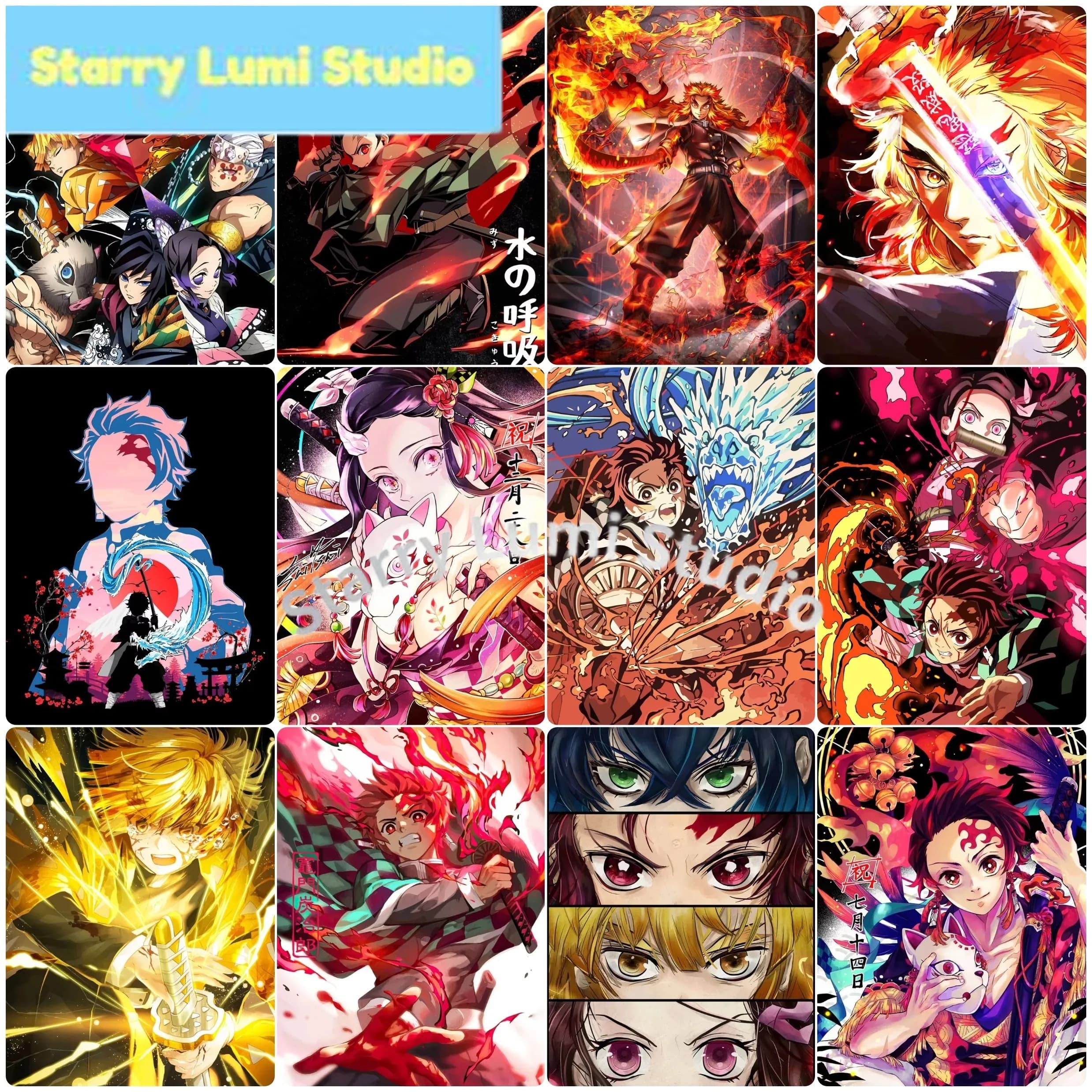 Kit Pittura Diamante Classico Giapponese Anime Demon Slayer, Fai da Te, Punto Croce, Arte Fatta a Mano, Regalo Artigianale, Decorazione Casa, Regalo per Bambini