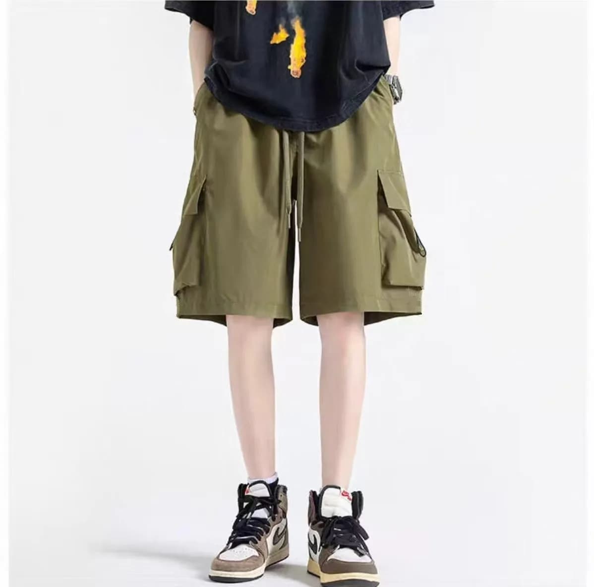 Quick Dry Camouflage Shorts Men's Casual Loose Fit Boys' Sport Leisure Pants Five-Quarter Length Workwear Trousers