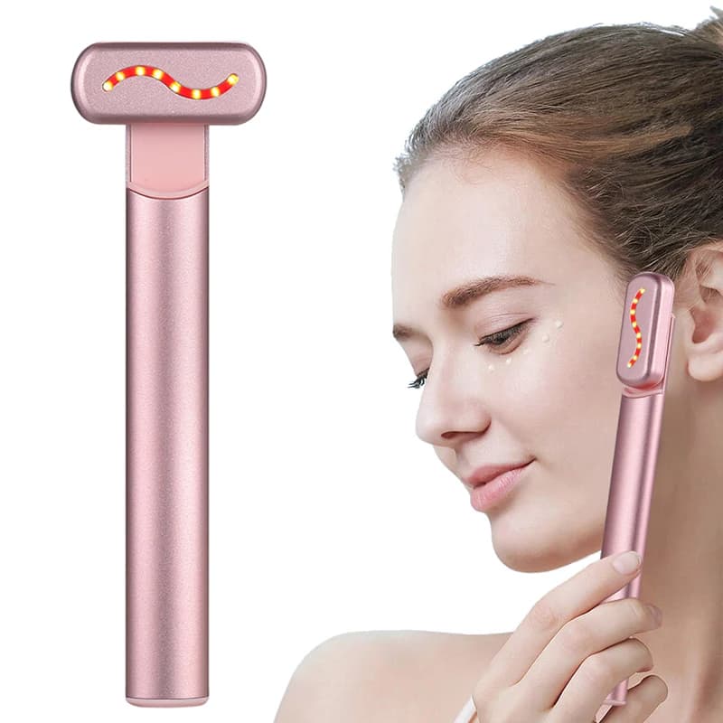 EMS LED Eye facial massager heating vibration tighten the skin remove wrinkles beauty essence Anti aging skin tightening beauty wand