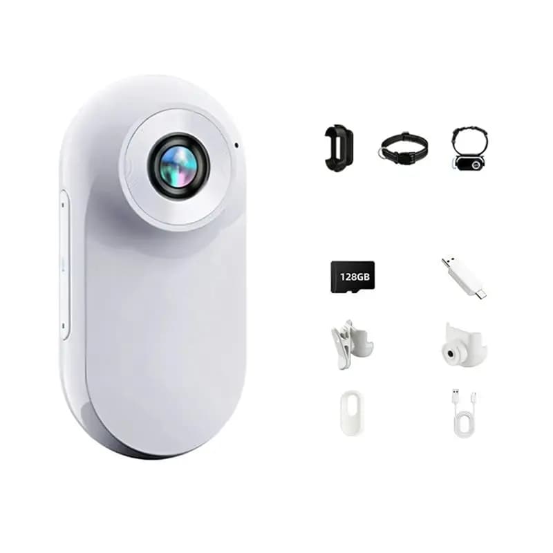 JABS-Anti-Shake 1080P Rotating magnetic sports camera with collar support for pets