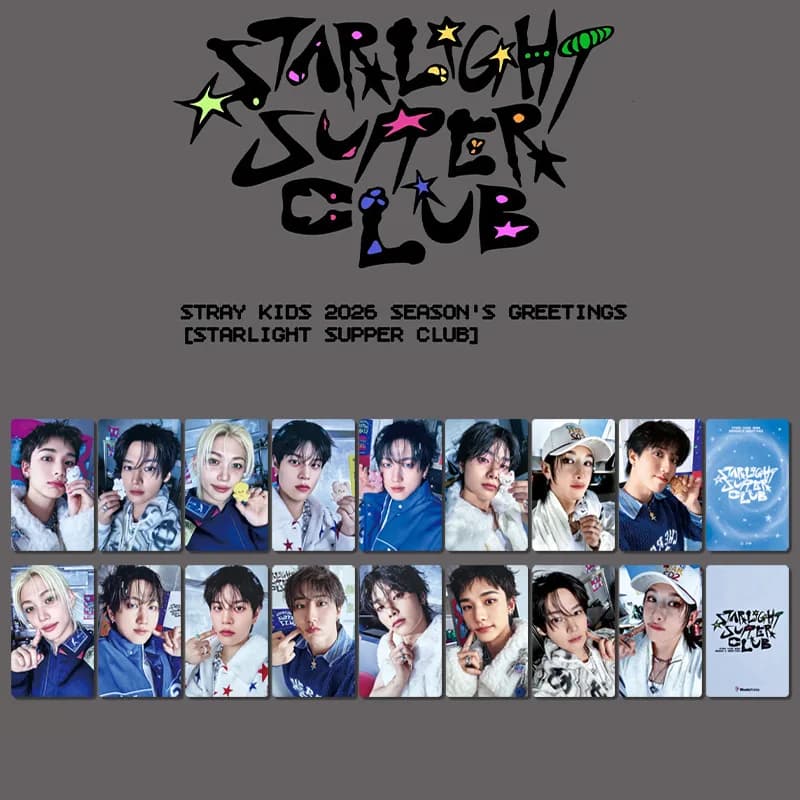 Stray Kids 2026 Season's Greetings Starlight Supper Club - Photocard Casuale di Hwang Hyunjin - Merchandising Kpop in Stock