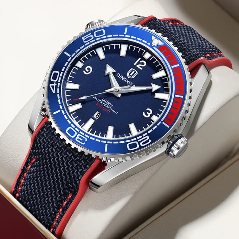 Men's Watch Silicone Strap Fashion Military Men's Watch Waterproof Calendar Quartz Watch Men's Sports Watch Reloj Hombre