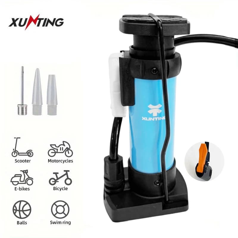 Xunting Bike Pompa portatile Mini ciclismo Pompa ad aria manuale Sfera ad alta pressione MTB Gonfiatore per pneumatici per bicicletta da strada Valvola Schrader Presta