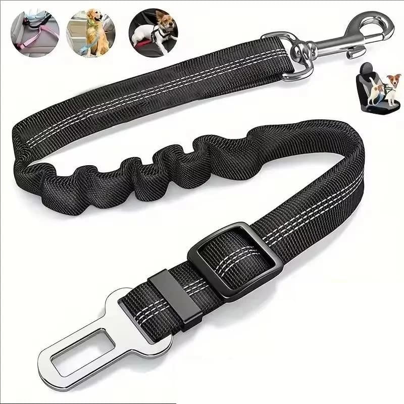Cintura di Sicurezza Regolabile per Cani in Auto, Imbracatura in Nylon Riflettente con Cuscinetto Elastico, Accessori da Viaggio per Cani