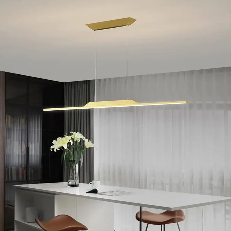 Lampade a sospensione semplici e moderne per sala da pranzo Parola lunga striscia Lampadari a LED Lampada da bar Tavolo Cucina Isola Studio Studio Illuminazione