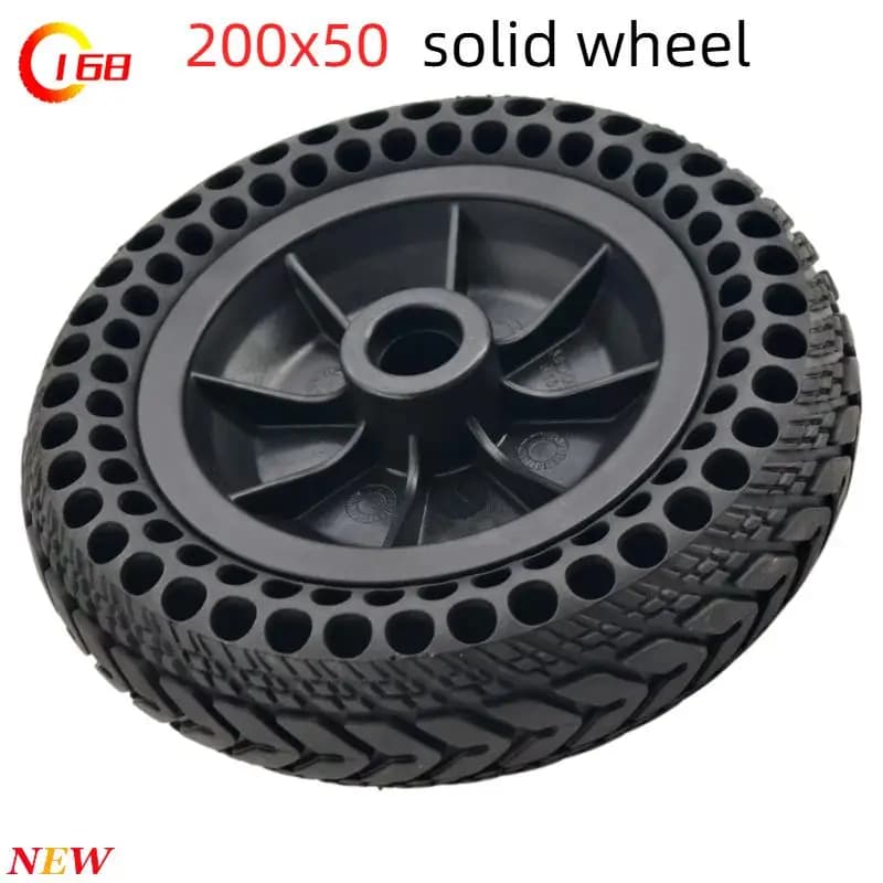 Pneumatico solido da 8 pollici con mozzo in plastica 200x50 200x45-110 per scooter elettrico sedia a rotelle senza gonfiaggio parte ruota intera durevole 8 mm