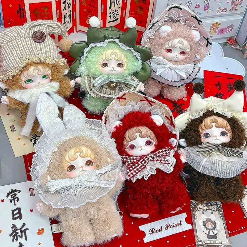 Mimia Blind Box Mjuan Fluffy Sweet Dream Serie Mystery Box, Simpatica Figurina Anime in Vinile, Bambola di Peluche, Sacchetto a Sorpresa, Ciondolo, Giocattolo per Ragazze, Regalo