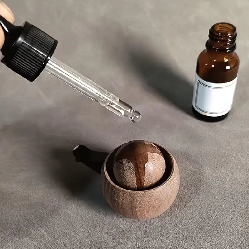 New Mini Wooden Fragrance Oil Diffuser Natural Scent Aroma Diffuser Car Bedroom Living Room Bathroom Air Freshening Accessory