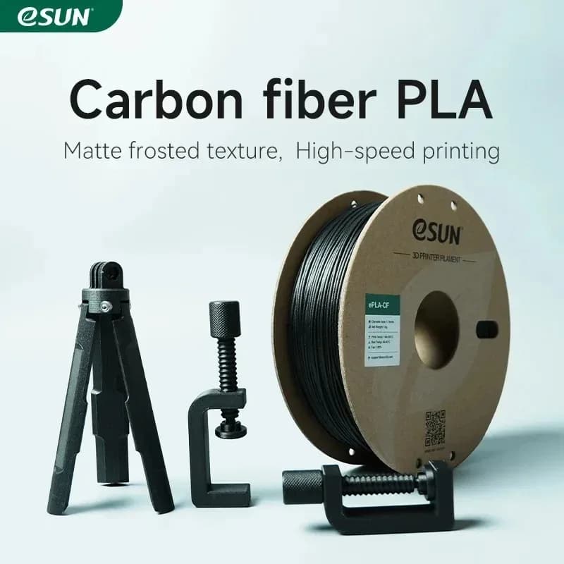eSUN 3D Printer Filament PLA Carbon Fiber 1KG 1,75MM Fast Printing PLA-CF High Strength Carbon Filament for Bambu Laboratory