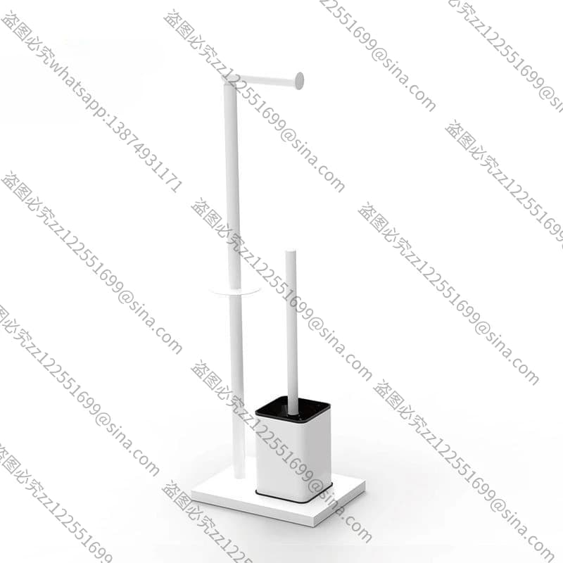 Adatto per il bagno Porta fazzoletti dal pavimento al soffitto con scopino Portarotolo in acciaio inossidabile Portarotolo per carta igienica