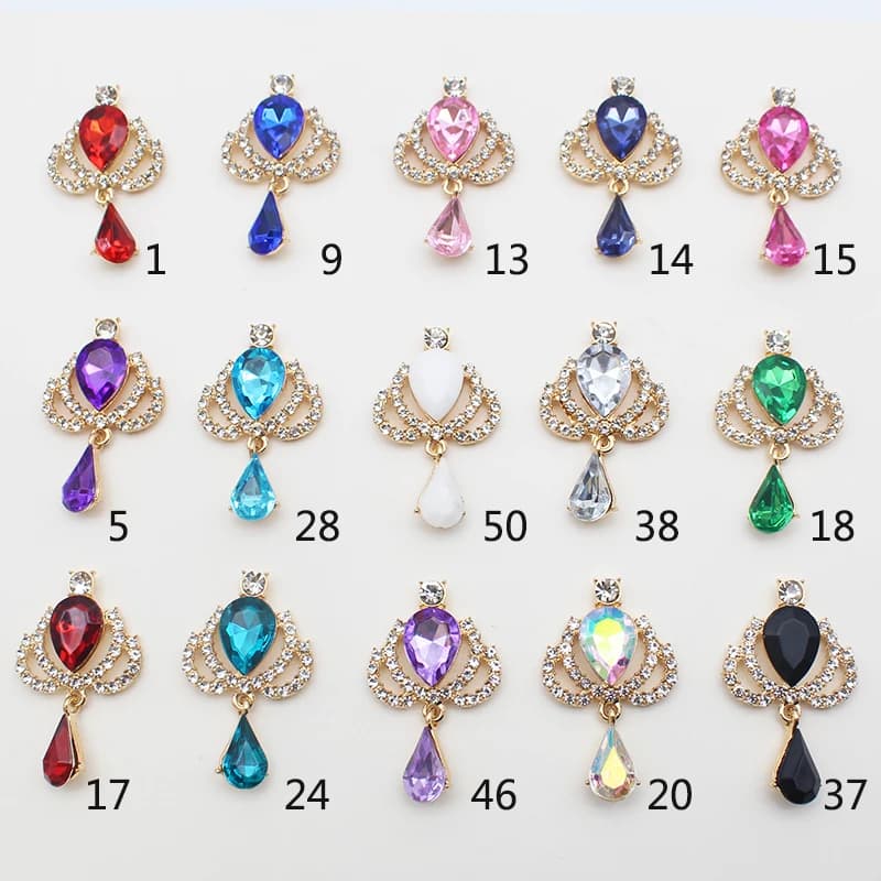 10 New 23 * 38mm Alloy Rhinestone Acrylic Brooch Fashion Gorgeous Party Holiday Wine Glass Creative Pendant