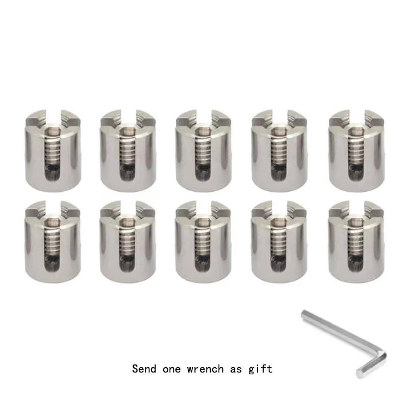 10 Pz M2/M3/M4/M5/M6 Angoli di 90 Gradi In Acciaio Inox di Grado Marino 316 WireTrellis Sistemi Verde Parete Croce Clip Morsetto di Corda