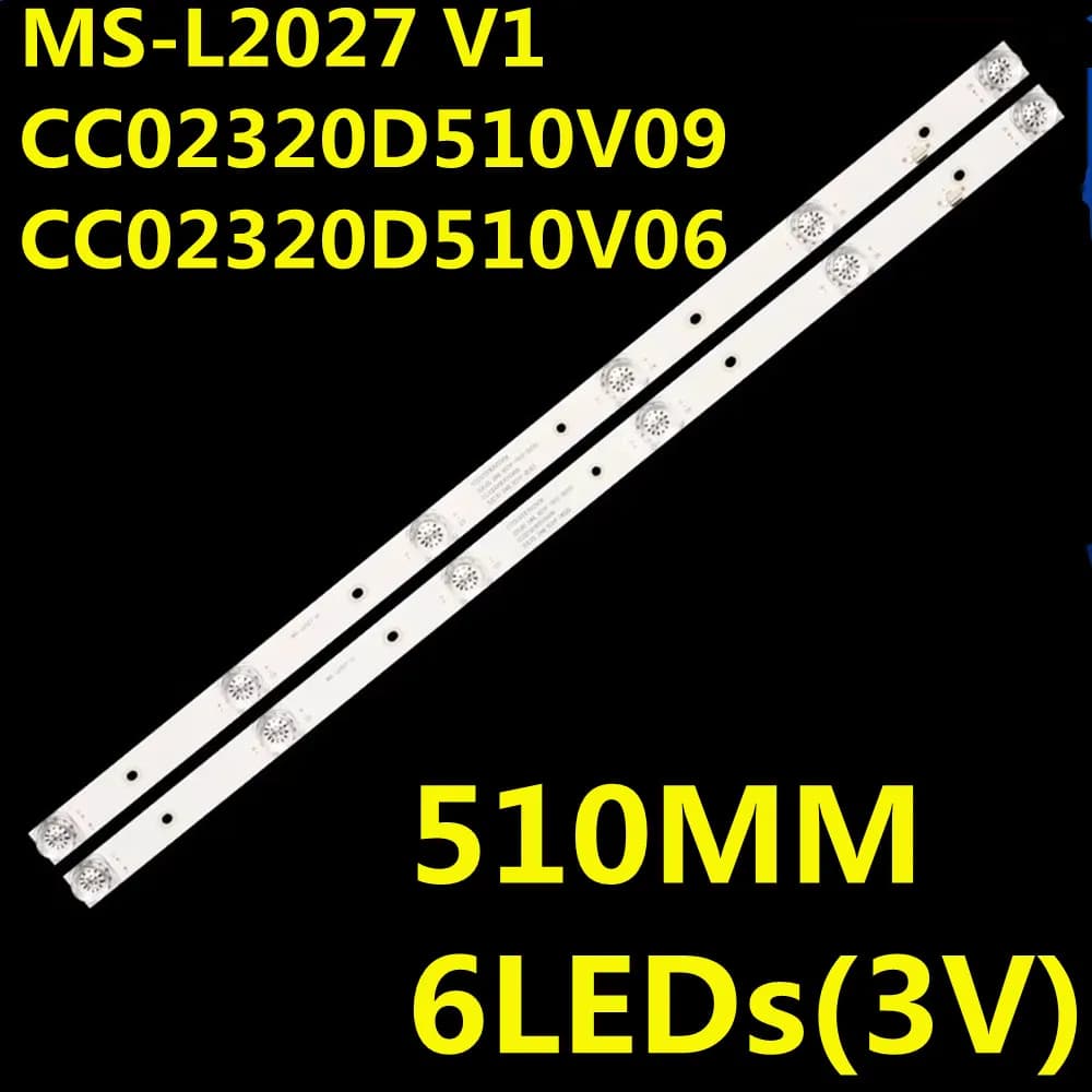 Striscia LED da 10 pezzi per SH-32A/3287 MS-L2027 V1 CC02320d510V06 CC02320D510V09 32E20 2X6 6S1P 32DH58 32DH68 HD-32R900 LSF320HN0