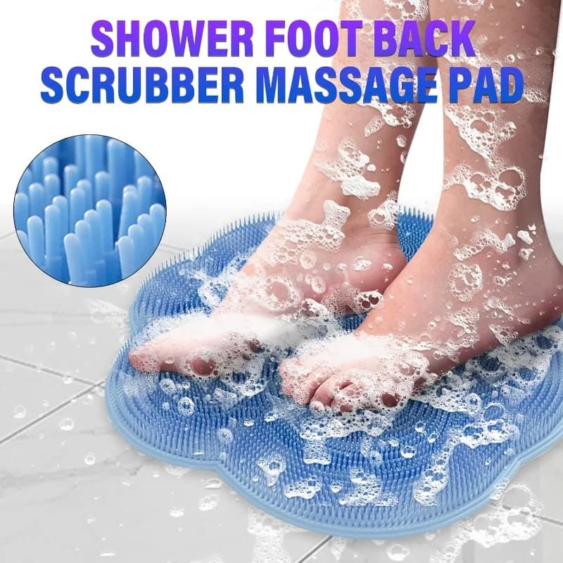 Nuovo Tappetino in Silicone Antiscivolo per Pulizia del Piede, con Ventosa per Esfoliazione, Massaggio e Spazzola da Bagno