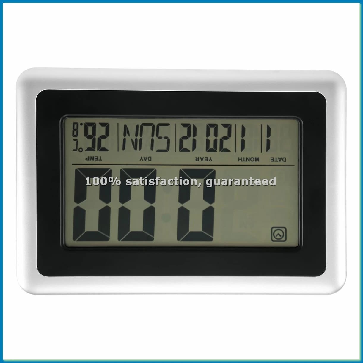 Digital wall clock with large display, silent desk clocks, battery operation, easy to read alarm-AT48