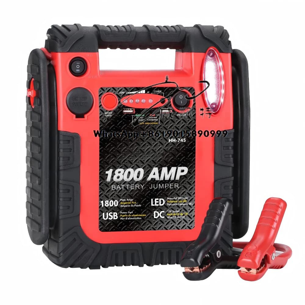 Scatola di emergenza per attrezzi di emergenza 12V ad alta potenza per avviamento di emergenza portatile da 20000 mAh con luce a LED per SUV per uso motociclistico
