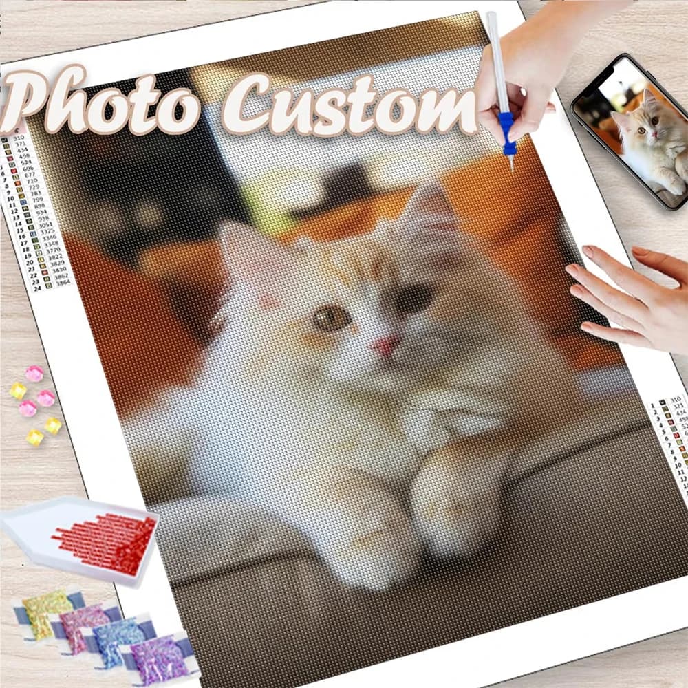 Evershine DIY Diamond Painting With Your Photo Personalized Customized Craft Kit Diamond Mosaic Cross Stitch Home Decor