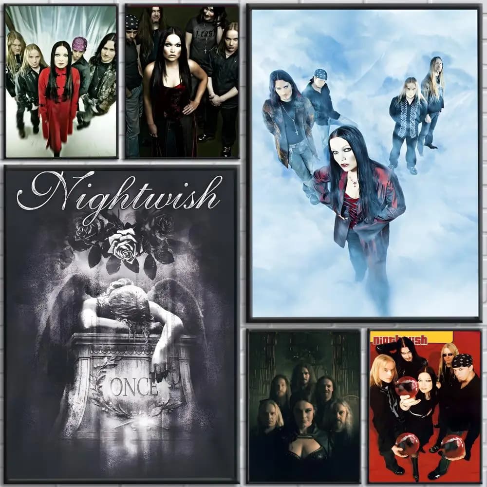 Opera Metal Band N-Nightwish Poster HD Art Sticky Wall Waterproof Home Living Room Bedroom Bar Aesthetic Decoration