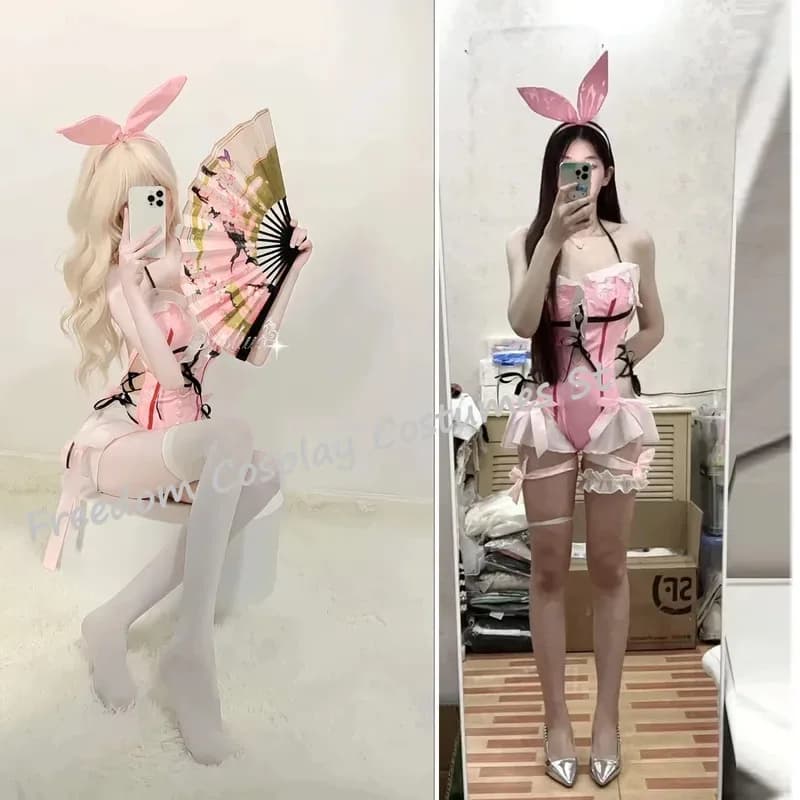 Naraka: Bladepoint Shen Miao Costume Cosplay Sexy Pink Adorable Girl Summer Costume Interior Swimsuit W;3'F,6'T.8'T