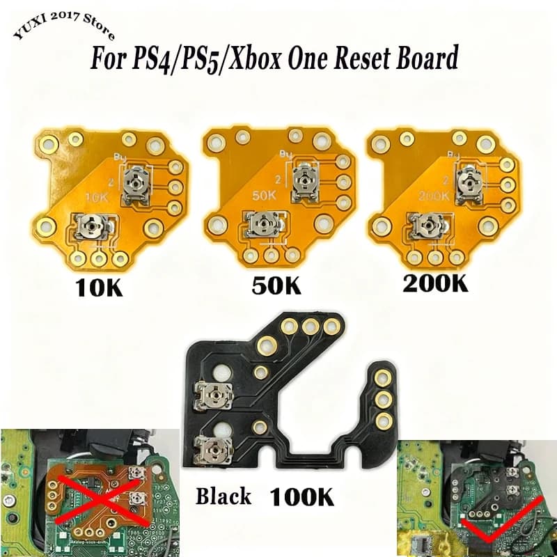 Per PS5 PS4 XBOX ONE Gamepad Joystick 3D Scheda di ripristino Scheda di calibrazione Joystick sinistro e destro Scheda di ripristino della regolazione della deriva