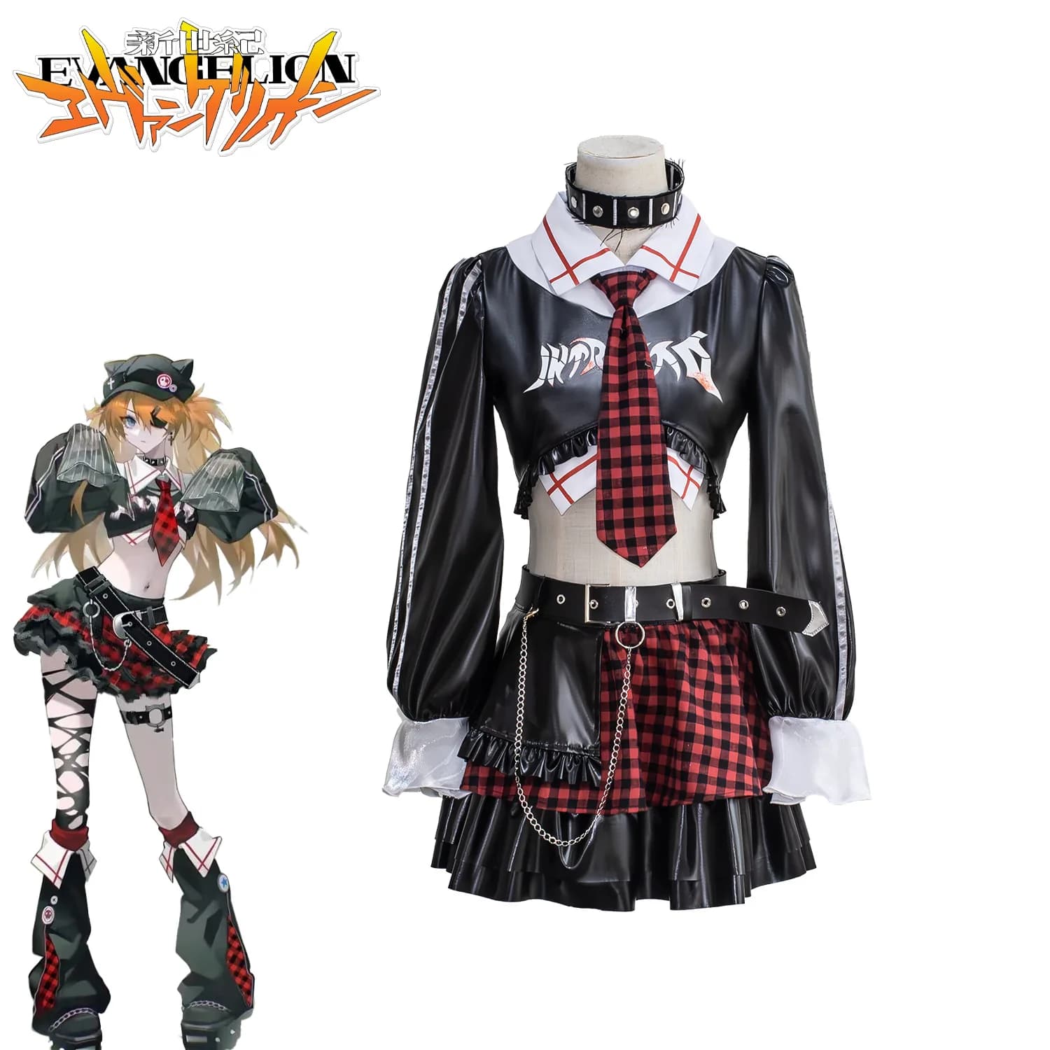 Anime Asuka Langley Soryu Costume Cosplay Parrucca Set Completo Abiti Shikinami Asuka Langley Vestito Costumi di Halloween Puntelli Donne