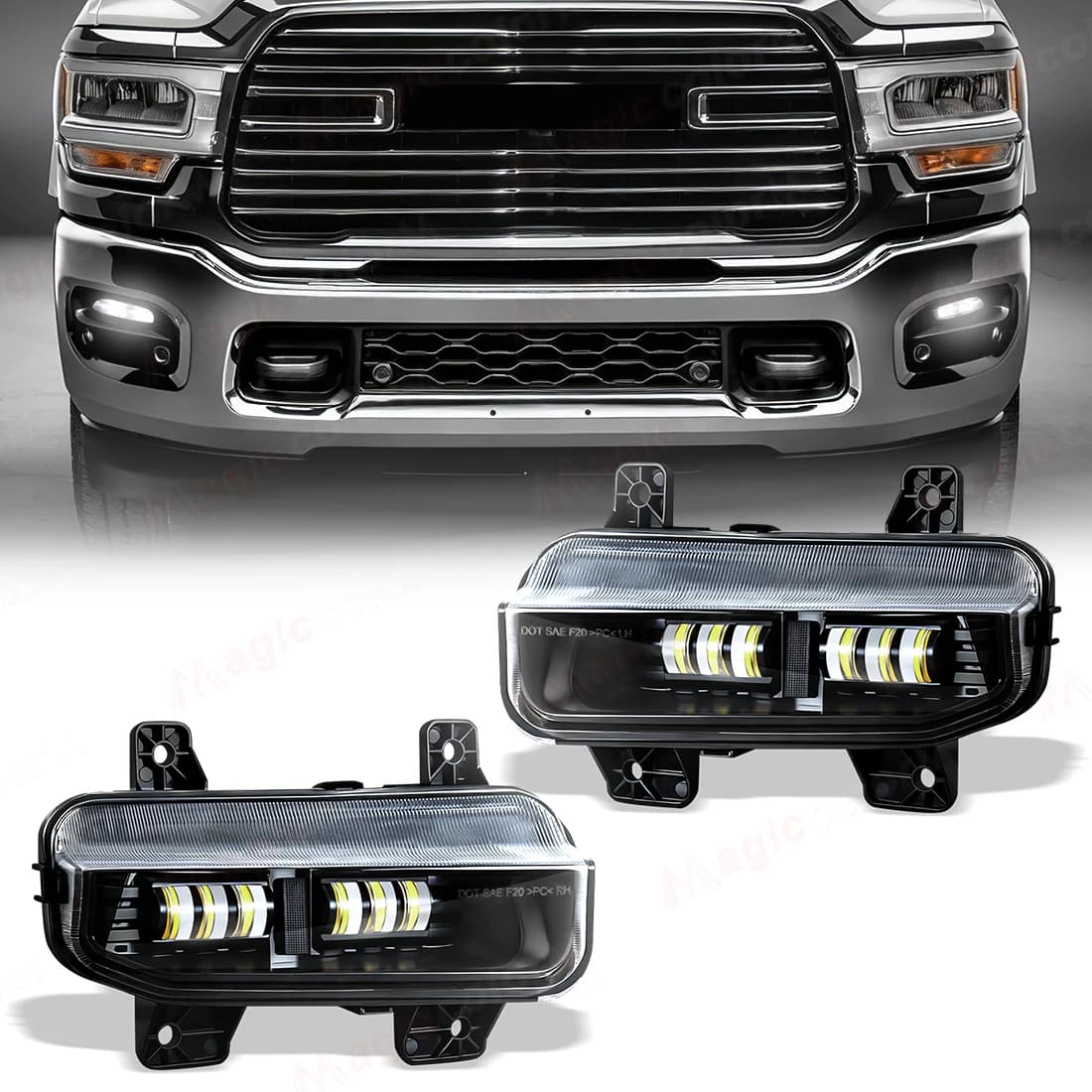 DLAA Per Dodge Ram 1500 2019 2020 2021 2022 2023 2024 LED Auto Fendinebbia Paraurti Anteriore Fari Auto DRL Luci Diurne
