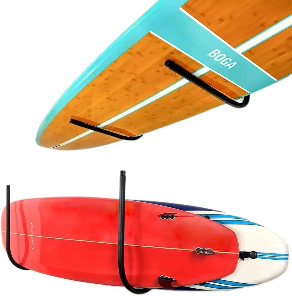 Supporto da parete per paddle board e kayak resistente - Rastrelliera salvaspazio per garage per tavole fino a 10 pollici di spessore